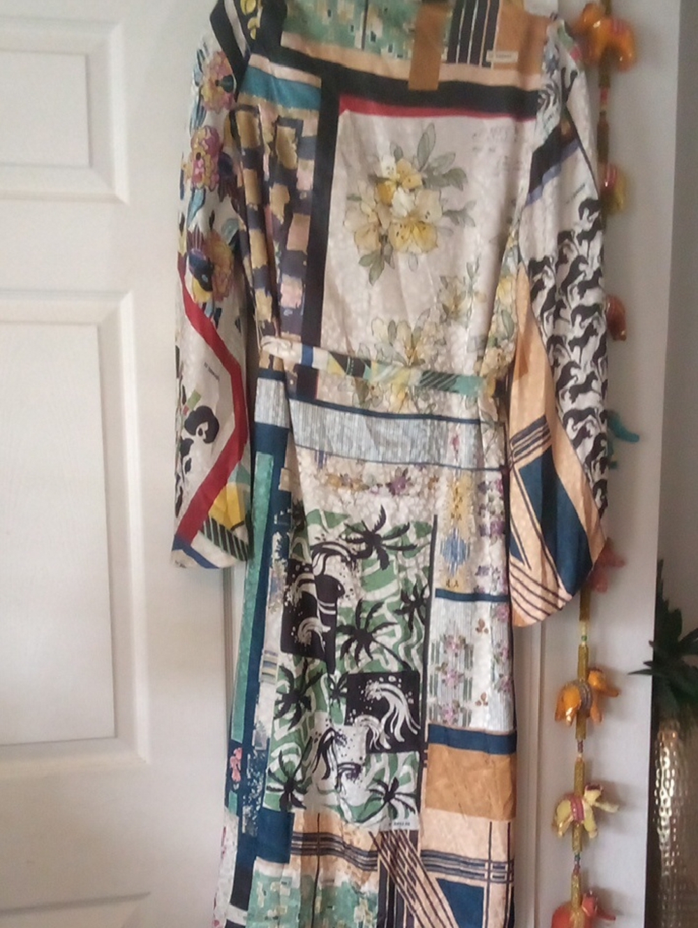 Zara Multicolor Floral Patchwork Kimono - Picture 3 of 4